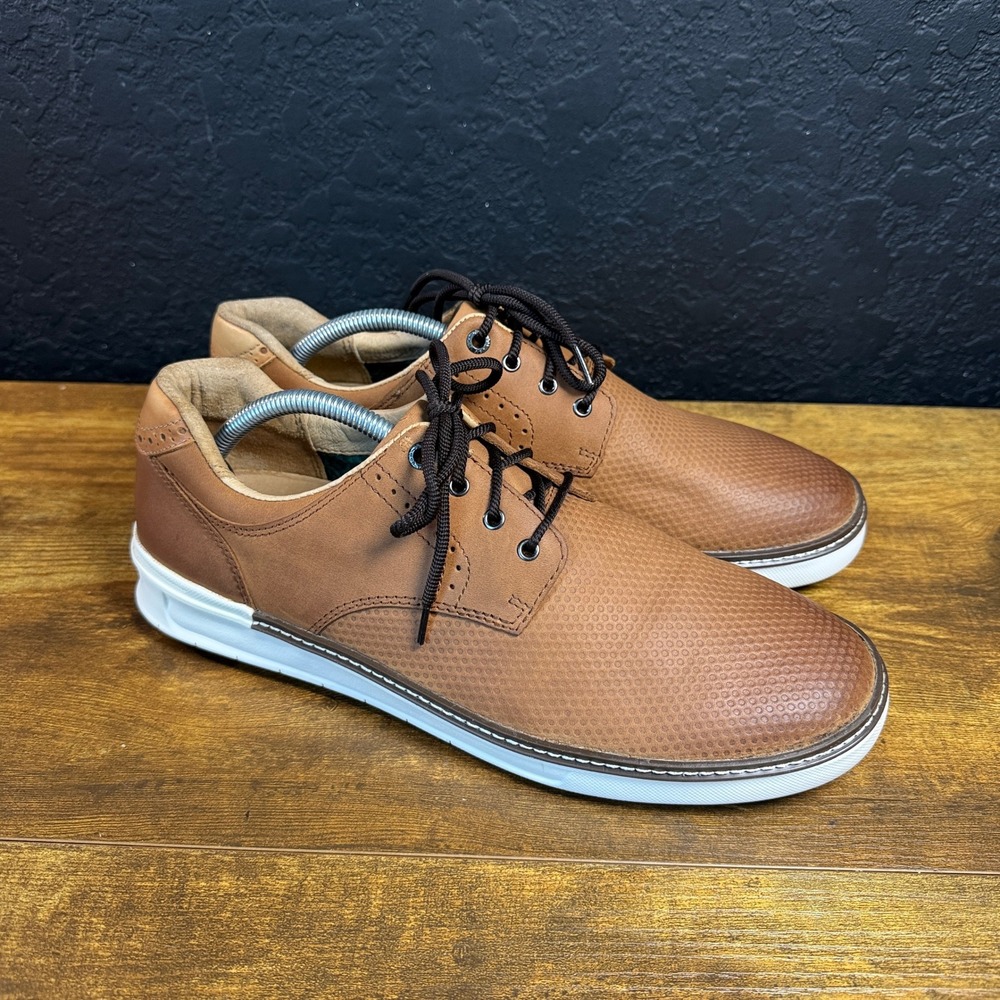 Johnston & Murphy XC4 H1-Luxe 25-8460 Brown Leather Golf Shoes Mens 10.5 M